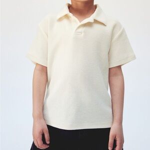 H&M Cream Boys Jersey Polo - Size 3/4T (out of stock)